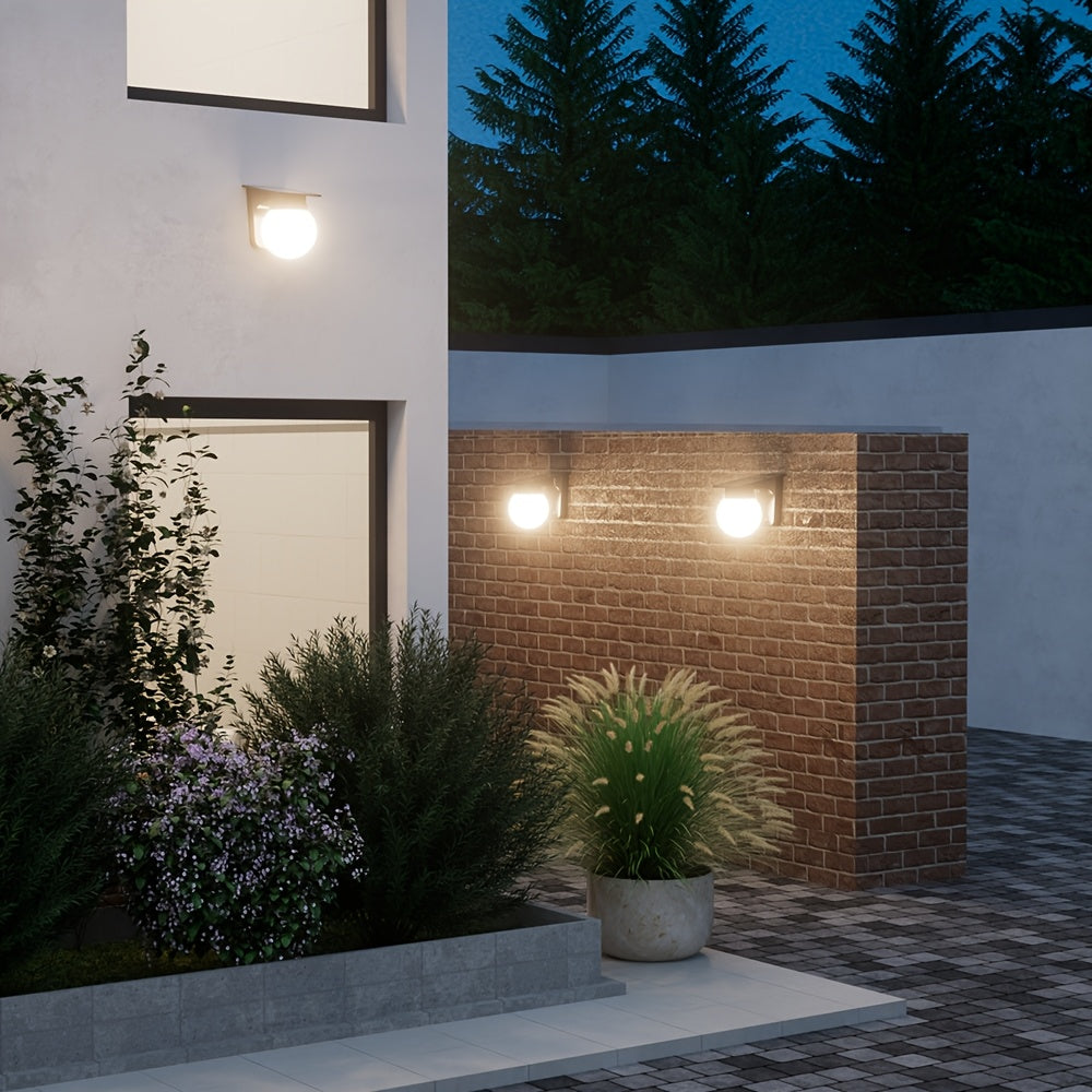 Solar Wandlamp Bol – Dimbare LED Buitenlamp op Zonne-energie voor Gevel & Tuin