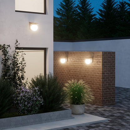 Solar Wandlamp Bol – Dimbare LED Buitenlamp op Zonne-energie voor Gevel & Tuin