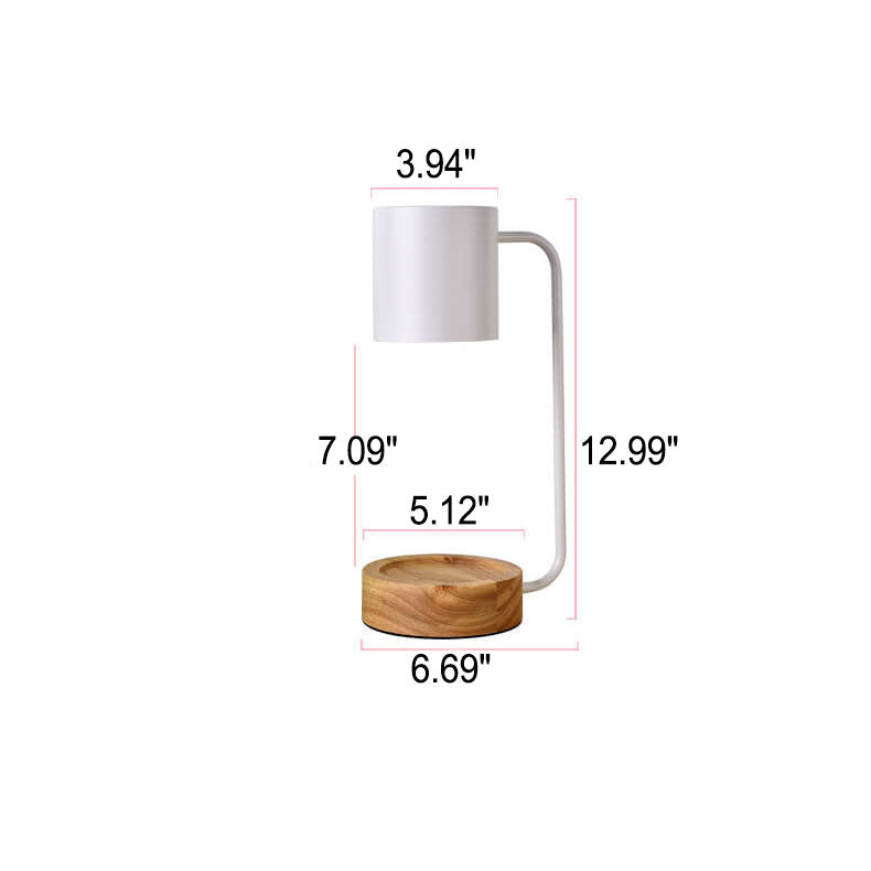 Kaarsverwarmer Lamp Japans Minimalistisch – Dimbare Wax Smeltlamp met Houten Voet