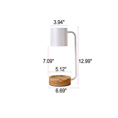 Kaarsverwarmer Lamp Japans Minimalistisch – Dimbare Wax Smeltlamp met Houten Voet