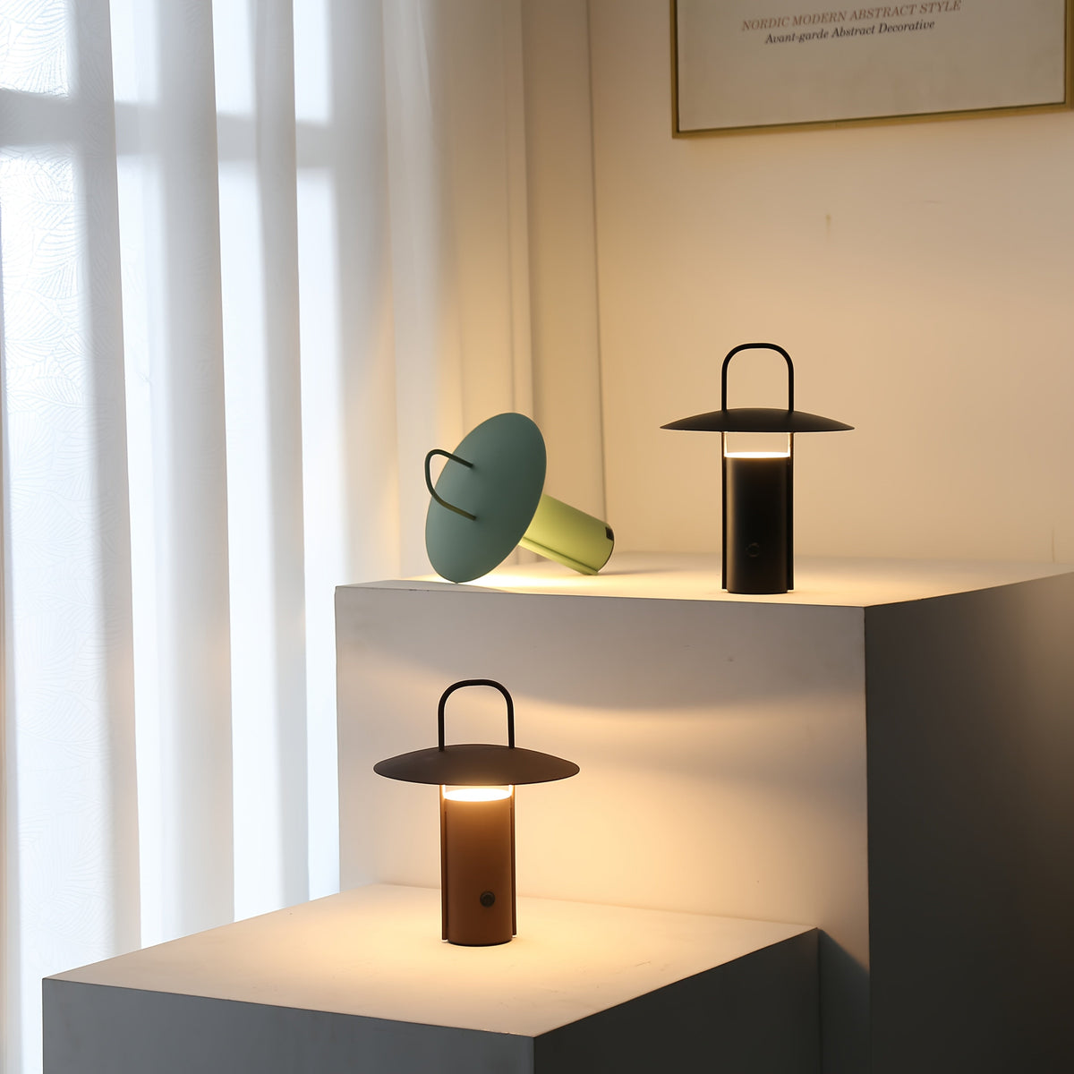 Draadloze Tafellamp Metaal – Oplaadbare Touch Sfeerlamp met 3 Lichtkleuren