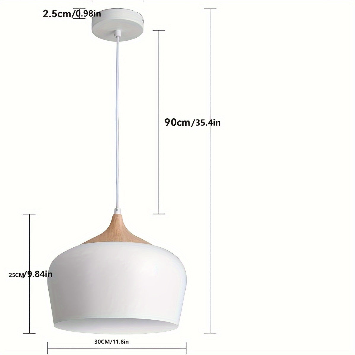 Hanglamp Scandinavisch – Metaal met Houtlook voor Eettafel & Keuken