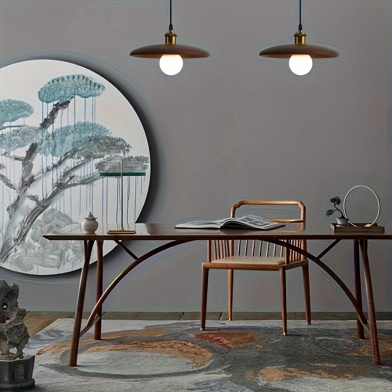 Hanglamp Massief Hout – Scandinavische Houten Plafondlamp voor Eetkamer
