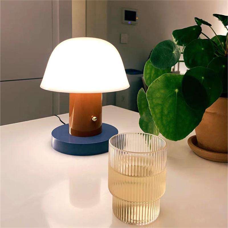 Mushroom Tafellamp Oplaadbaar – Draadloze Dimbare LED Paddenstoellamp met Touch