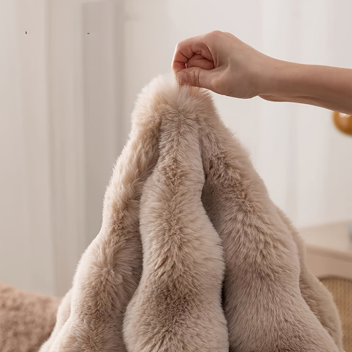 Vloerkleed Rond Pluizig – Zacht Bubbelkleed voor Slaapkamer & Woonkamer