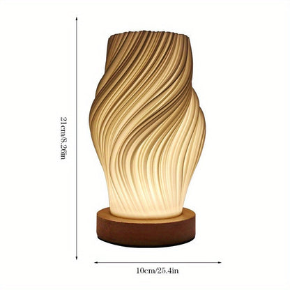 Tafellamp Swirl LED – Minimalistische Dimbare Sfeerlamp voor Bureau & Nachtkastje