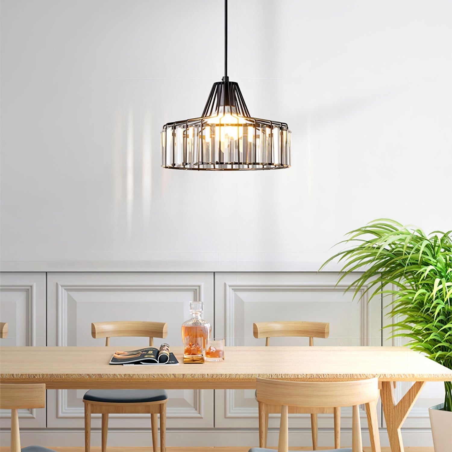 Hanglamp Kristal – Elegante Zwarte of Gouden Pendant voor Eetkamer