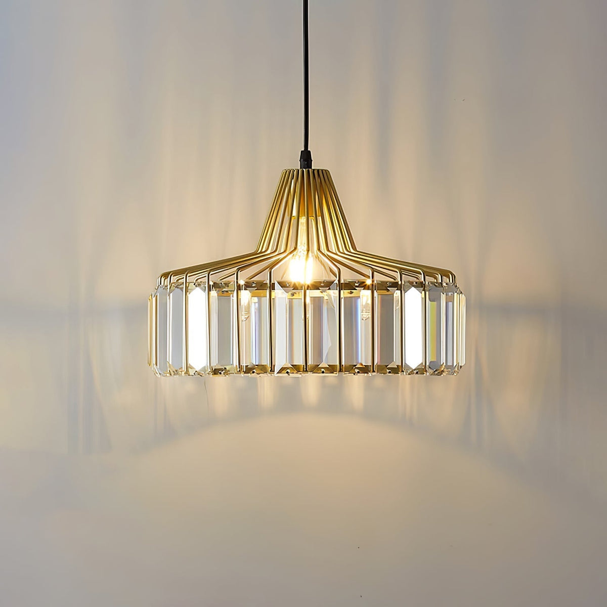 Hanglamp Kristal – Elegante Zwarte of Gouden Pendant voor Eetkamer