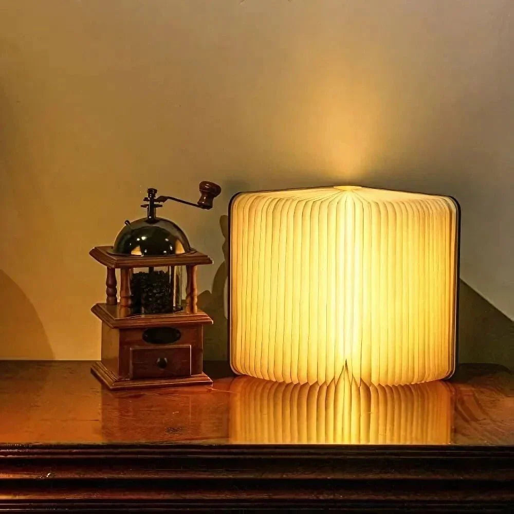 Boeklamp Oplaadbaar – 360° Opvouwbare LED Tafellamp in Boekvorm