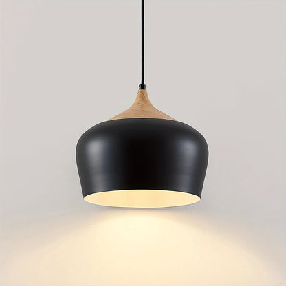 Hanglamp Scandinavisch – Metaal met Houtlook voor Eettafel & Keuken