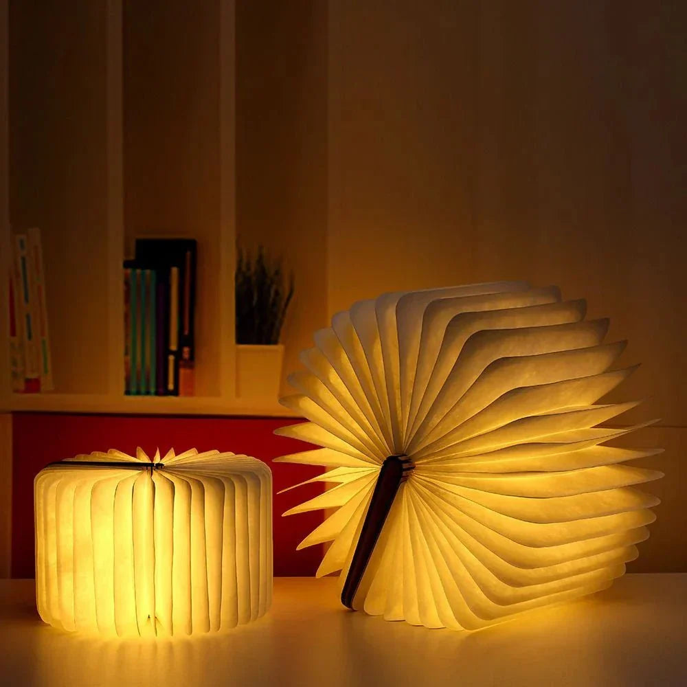 Boeklamp Oplaadbaar – 360° Opvouwbare LED Tafellamp in Boekvorm