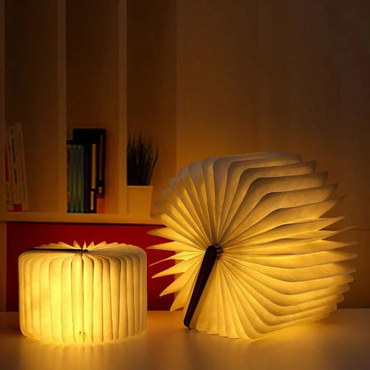Boeklamp Oplaadbaar – 360° Opvouwbare LED Tafellamp in Boekvorm