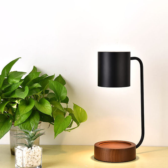 Kaarsverwarmer Lamp Japans Minimalistisch – Dimbare Wax Smeltlamp met Houten Voet