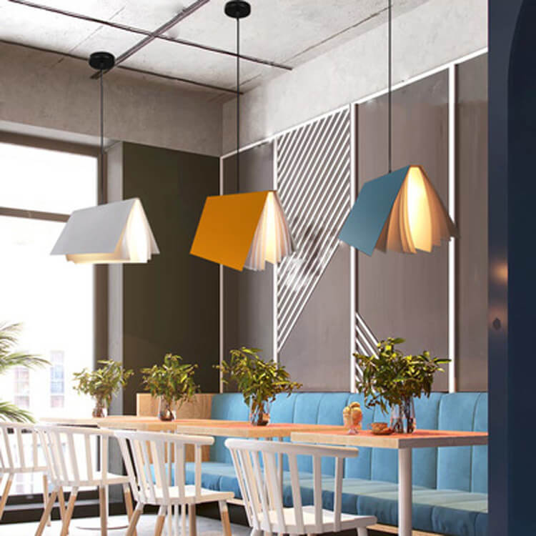 Hanglamp Vliegend Boek – Moderne Design Plafondlamp in Boekvorm voor Woonkamer