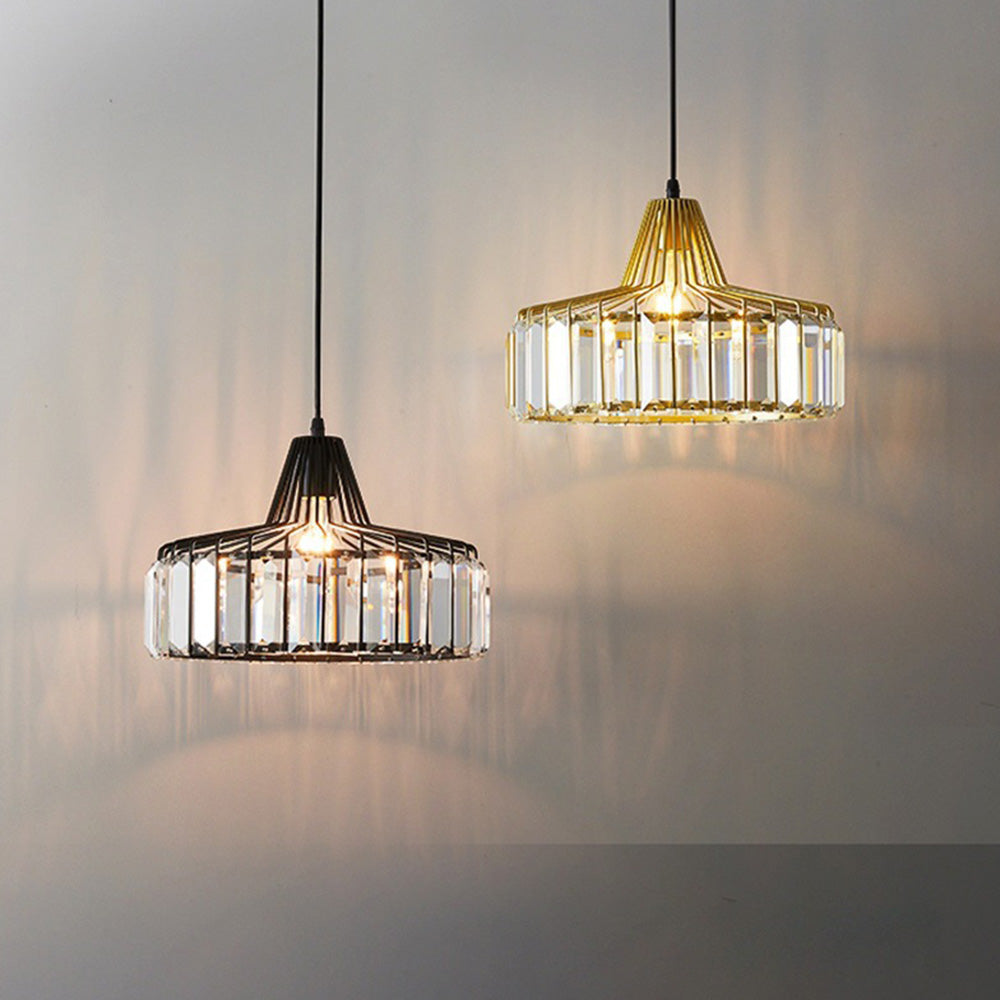 Hanglamp Kristal – Elegante Zwarte of Gouden Pendant voor Eetkamer