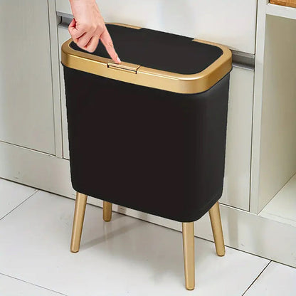 Prullenbak 15L met Pootjes – Moderne Geurdichte Afvalemmer voor Keuken, Woonkamer & Badkamer
