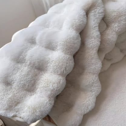 Vloerkleed Rond Pluizig – Zacht Bubbelkleed voor Slaapkamer & Woonkamer