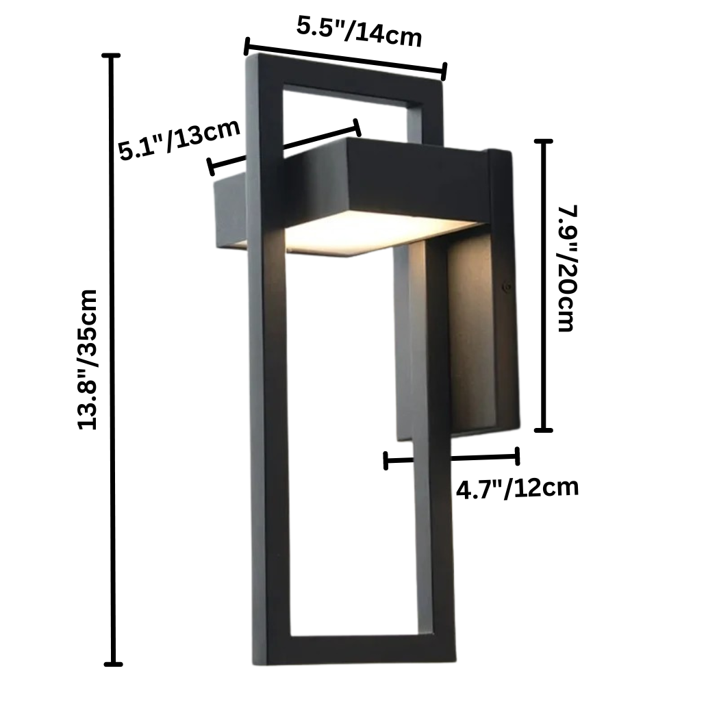 Buitenlamp Wand Scandinavisch – Waterdichte Aluminium LED Wandlamp voor Gevel