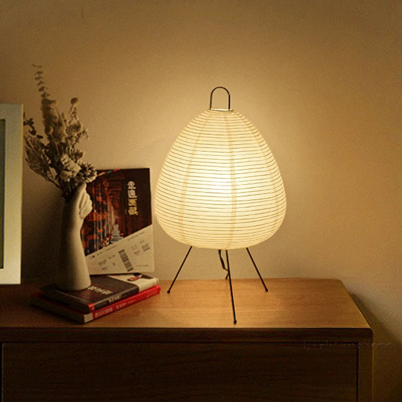 Tafellamp Rijstpapier – Japandi Zen Sfeerlamp voor Slaapkamer & Woonkamer
