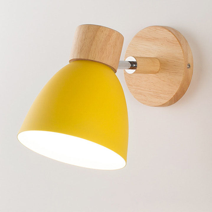Wandlamp Hout & Metaal Macaron – Minimalistische Sconce met of zonder Trekschakelaar