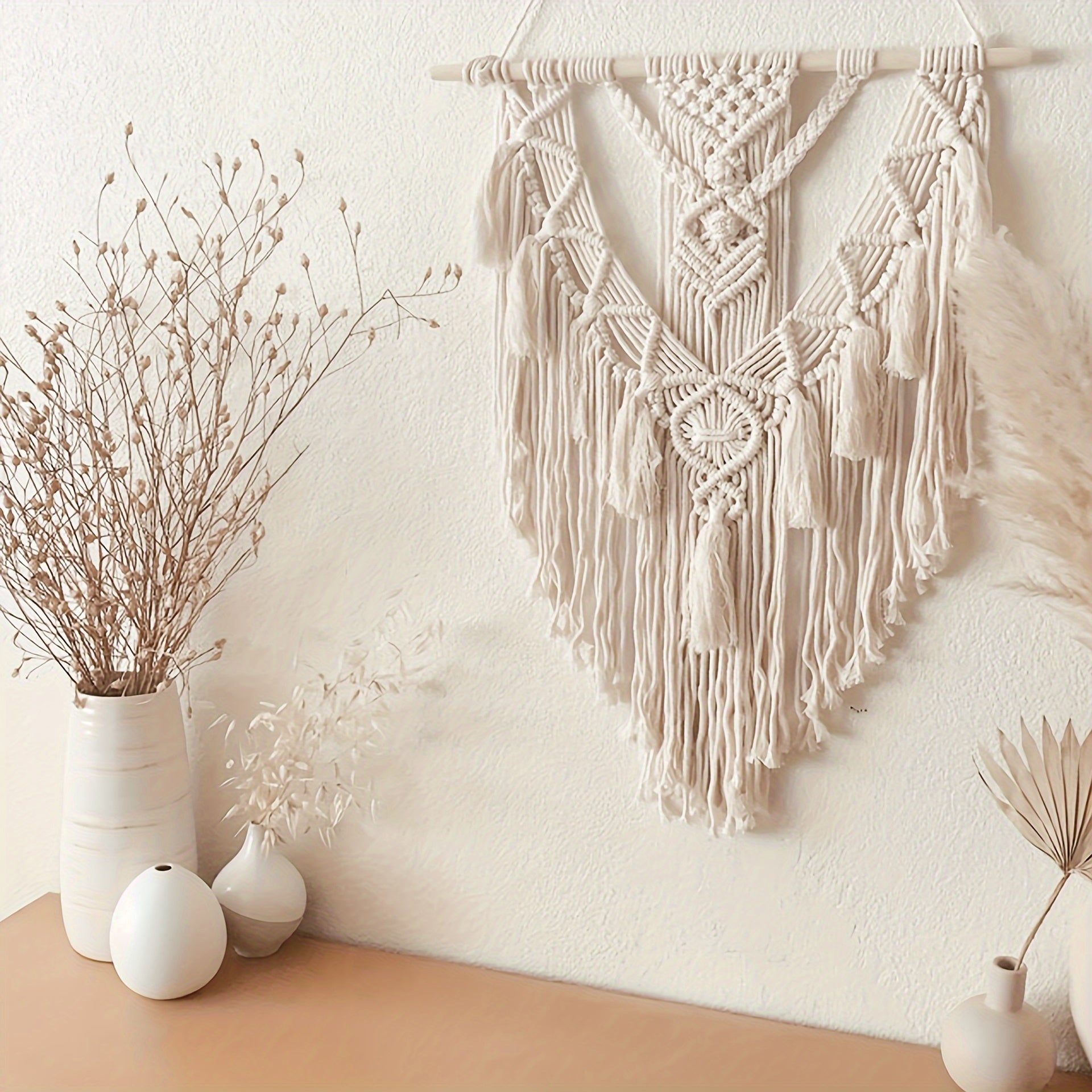 Macramé Wandkleed – Handgemaakte Boho Wanddecoratie voor Woonkamer & Slaapkamer