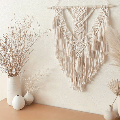 Macramé Wandkleed – Handgemaakte Boho Wanddecoratie voor Woonkamer & Slaapkamer