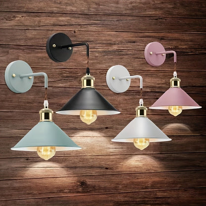 Wandlamp Metaal Industrieel – Set van 2 Sconces voor Slaapkamer & Hal