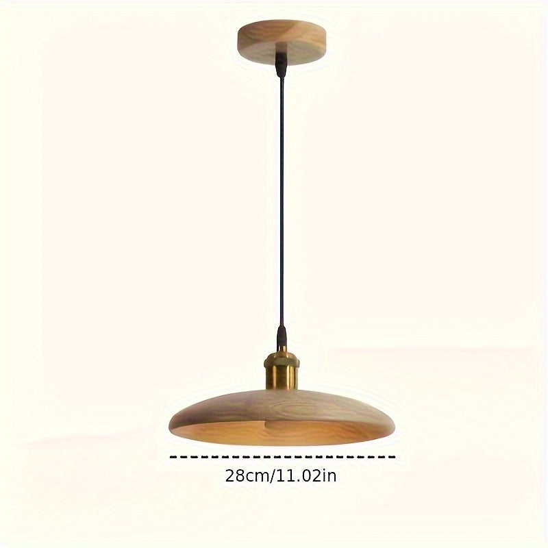 Hanglamp Massief Hout – Scandinavische Houten Plafondlamp voor Eetkamer
