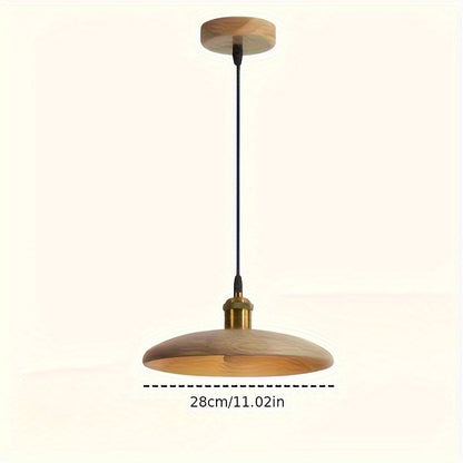 Hanglamp Massief Hout – Scandinavische Houten Plafondlamp voor Eetkamer