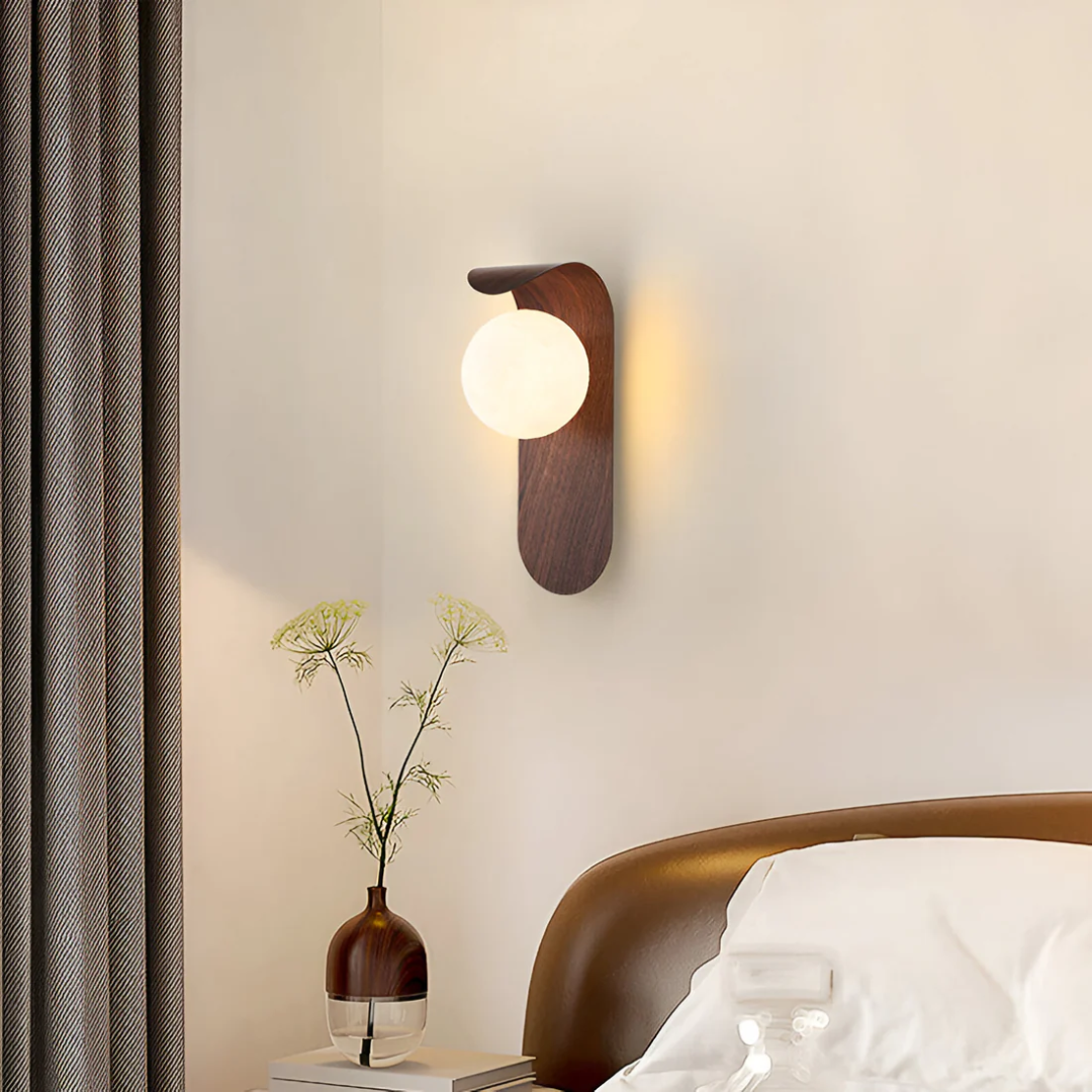 Icar Wandlamp Hout LED – Scandinavische Minimalistische Bedlamp