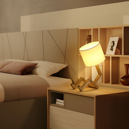 Tafellamp Buigbaar Hout – Flexibele Design Sfeerlamp voor Bureau & Nachtkastje