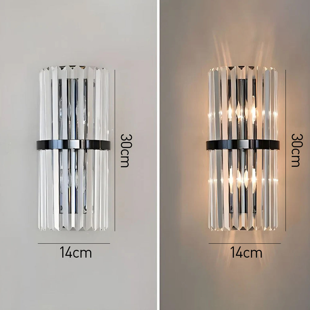Wandlamp Kristal – Luxe Moderne LED Wandlamp van RVS voor Slaapkamer & Hal