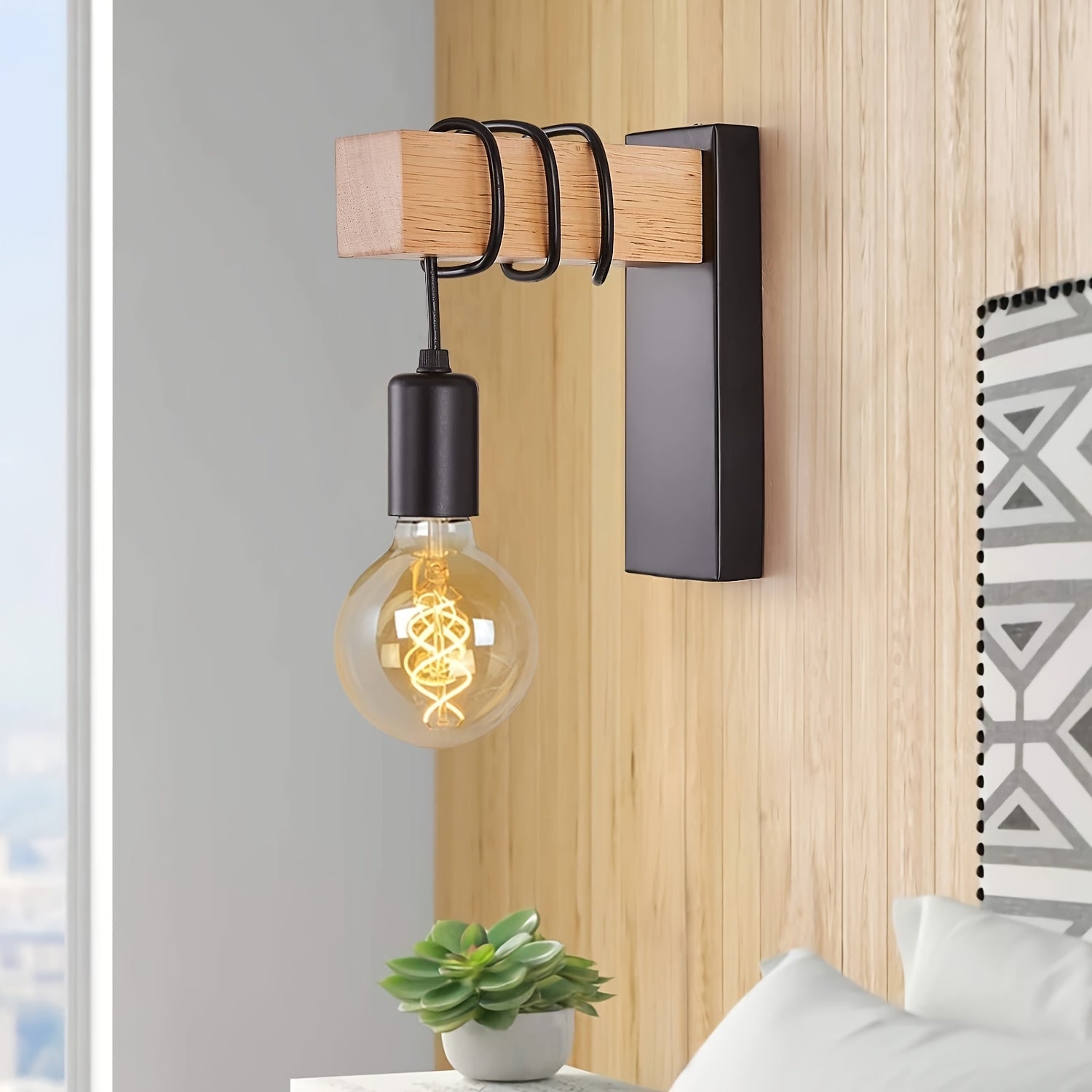 Wandlamp Industrieel Metaal E27 – Minimalistische Sconce voor Hal & Slaapkamer
