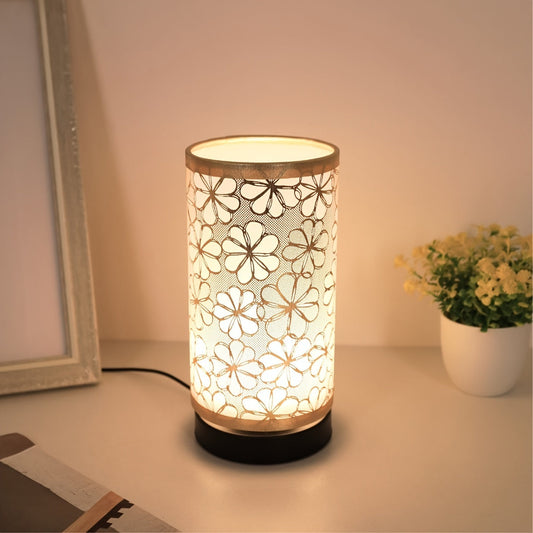 Tafellamp Bloemmotief USB – Decoratieve Sfeerlamp met Warm Licht voor Nachtkastje