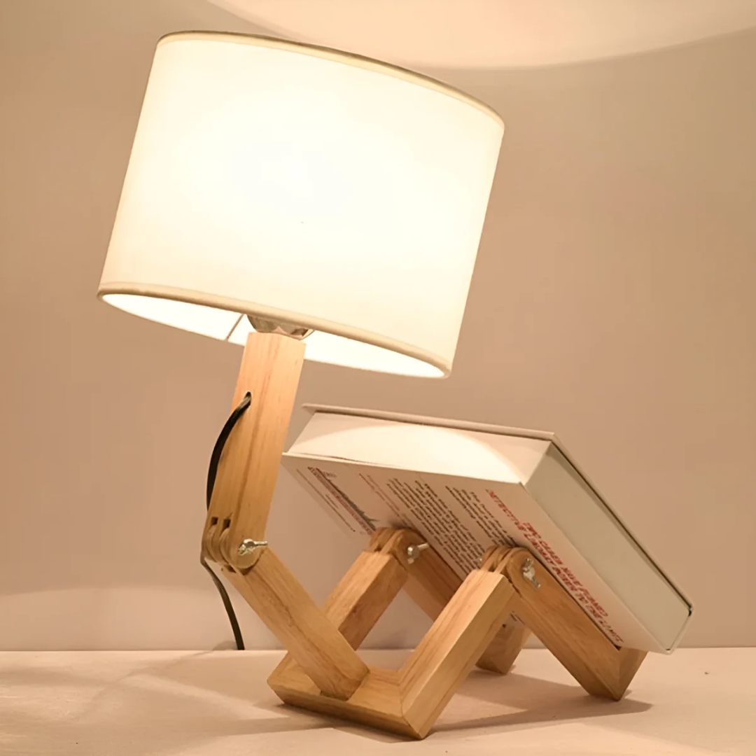 Tafellamp Buigbaar Hout – Flexibele Design Sfeerlamp voor Bureau & Nachtkastje