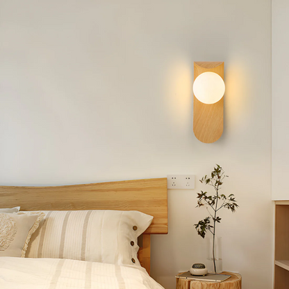 Icar Wandlamp Hout LED – Scandinavische Minimalistische Bedlamp
