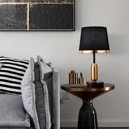 Tafellamp Zwart & Goud – Vintage Retro Sfeerlamp voor Woonkamer