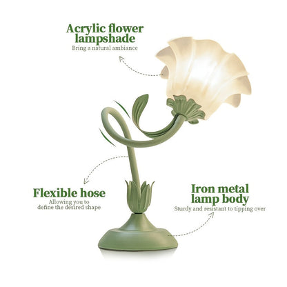 Tafellamp Bloemenkap USB – Romantische Sfeerlamp voor Slaapkamer & Dressoir