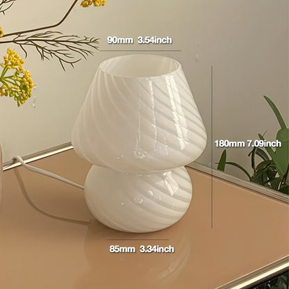Mushroom Tafellamp Glas – Dimbare USB Paddenstoellamp in Murano-stijl