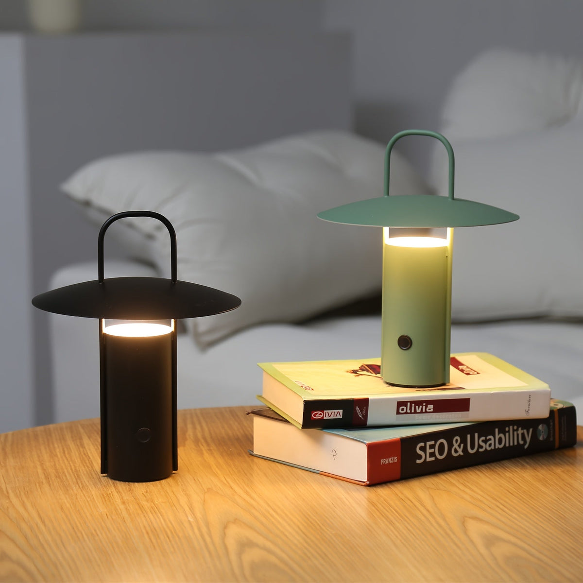 Draadloze Tafellamp Metaal – Oplaadbare Touch Sfeerlamp met 3 Lichtkleuren