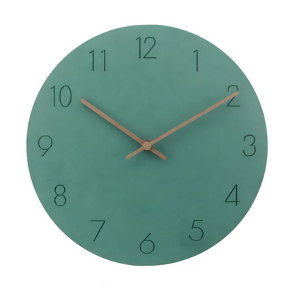 Wandklok Hout Minimalistisch – Moderne Stille Wandklok voor Woonkamer & Keuken