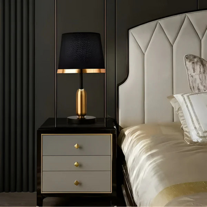 Tafellamp Zwart & Goud – Vintage Retro Sfeerlamp voor Woonkamer