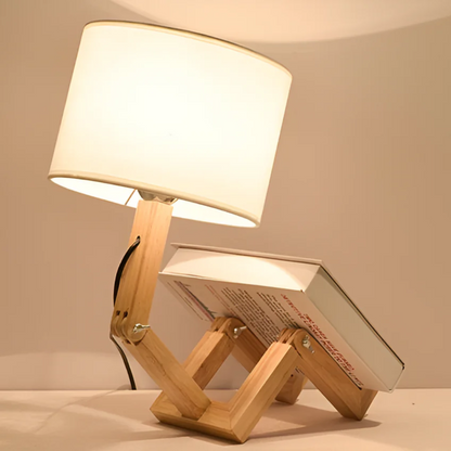Tafellamp Buigbaar Hout – Flexibele Design Sfeerlamp voor Bureau & Nachtkastje