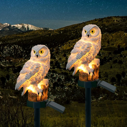 Solar Tuinverlichting Uil – LED Tuinlamp op Zonne-energie, IP65 Waterdicht Prikspot 45 cm
