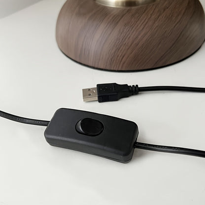 Vintage Tafellamp Zwanenhals – Messing Bureaulamp met USB voor Nachtkastje
