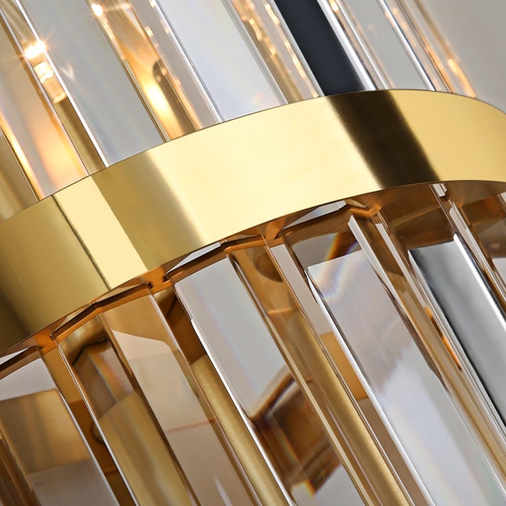 Wandlamp Kristal – Luxe Moderne LED Wandlamp van RVS voor Slaapkamer & Hal