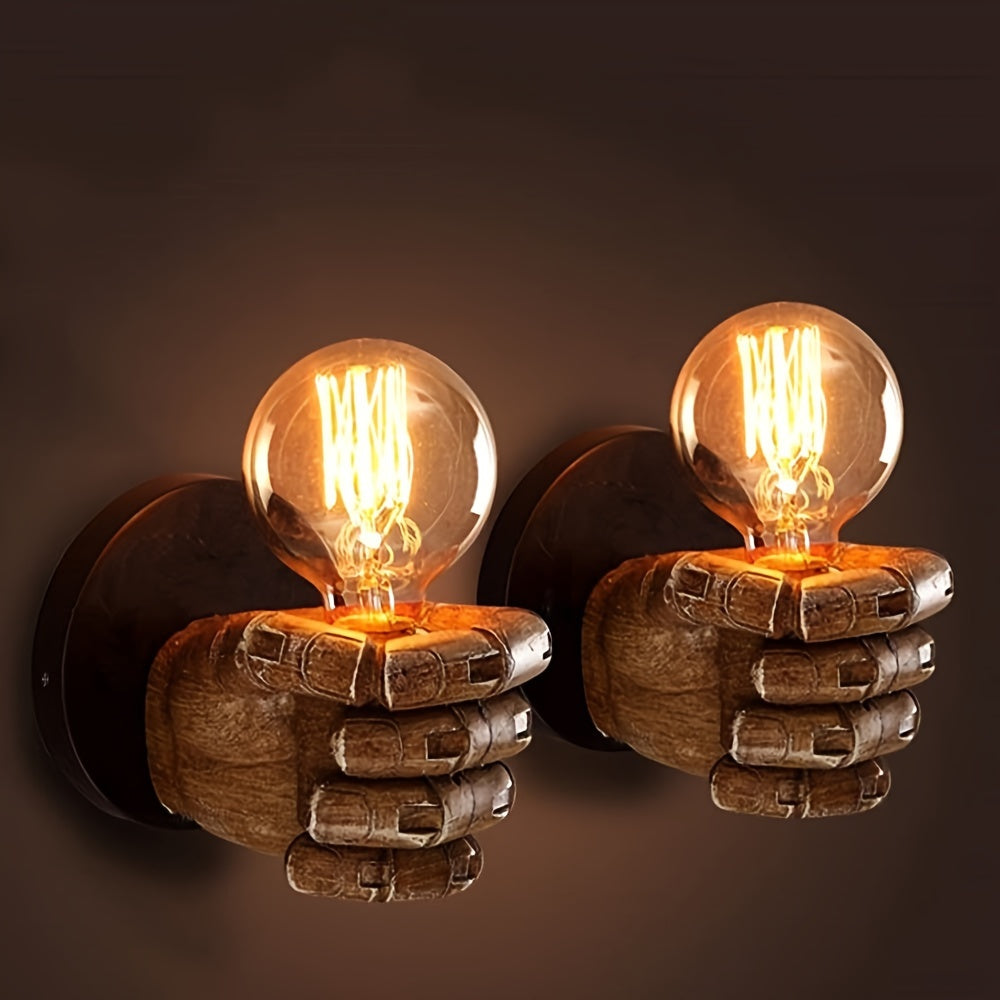 Wandlamp Hand Industrieel – Bijzondere Resin Sconce voor Woonkamer