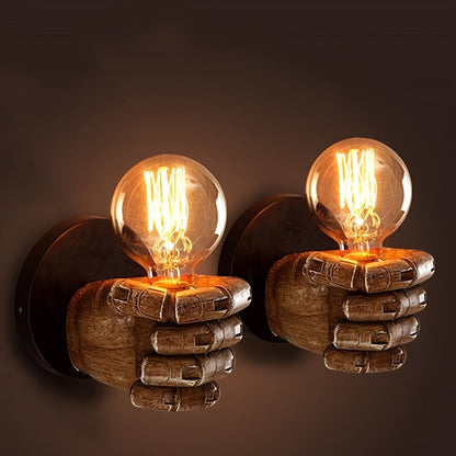 Wandlamp Hand Industrieel – Bijzondere Resin Sconce voor Woonkamer