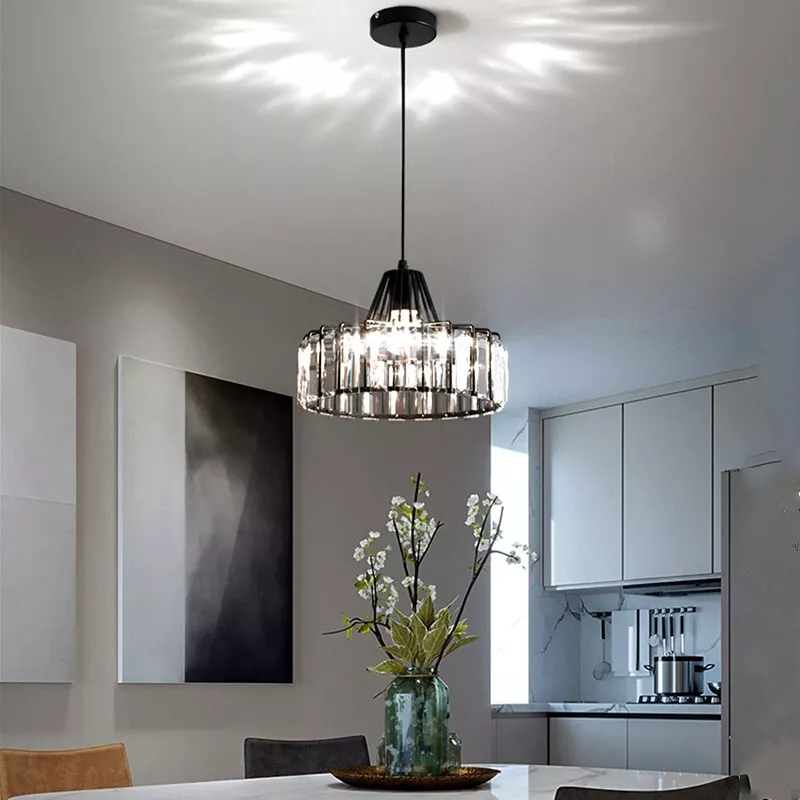 Hanglamp Kristal – Elegante Zwarte of Gouden Pendant voor Eetkamer