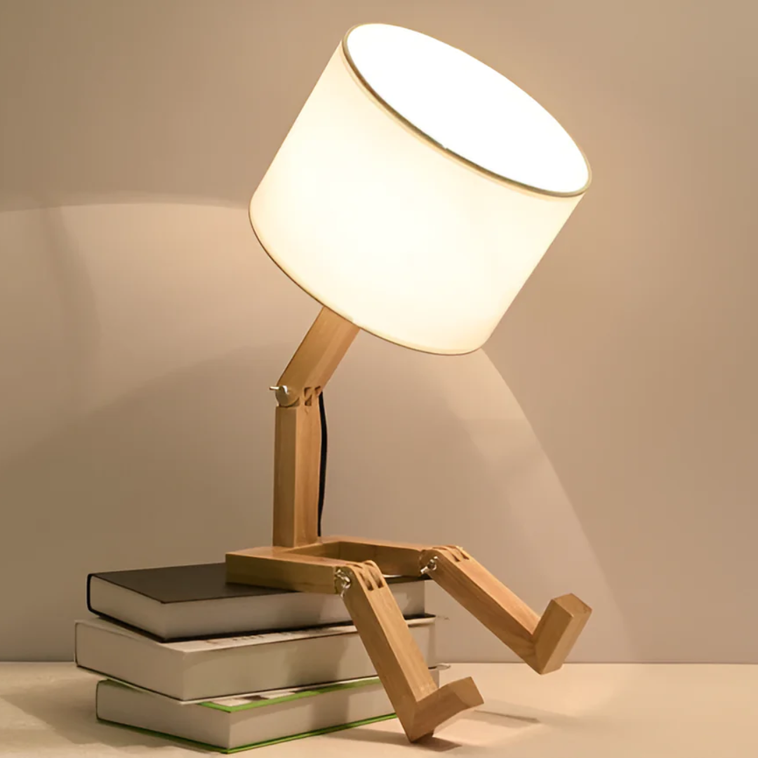 Tafellamp Buigbaar Hout – Flexibele Design Sfeerlamp voor Bureau & Nachtkastje